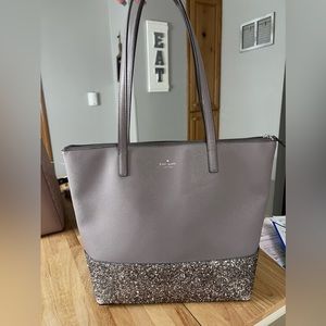 Kate Spade New York Ina Greta Court Glitter Crossbody Bag Top Handle Handbag